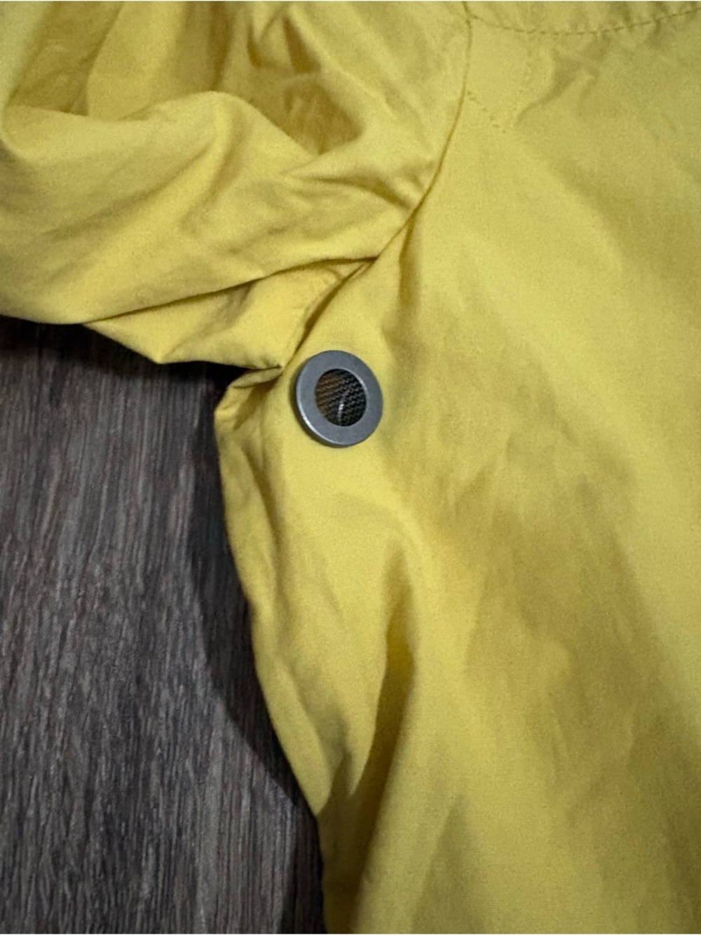 Eileen Fisher Long Anorak Windbreaker Jacket Women’s Petite S Yellow Zip Up Prep - Picture 6 of 14